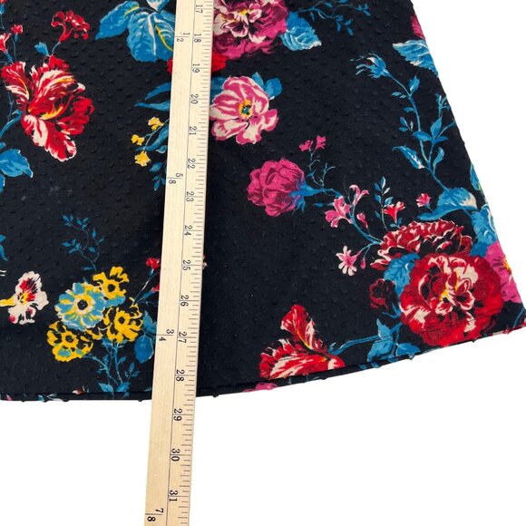 Lane Bryant Floral Print Black Textured Blouse With 3/4 Sleeves Womens Plus Size - Picture 6 of 7